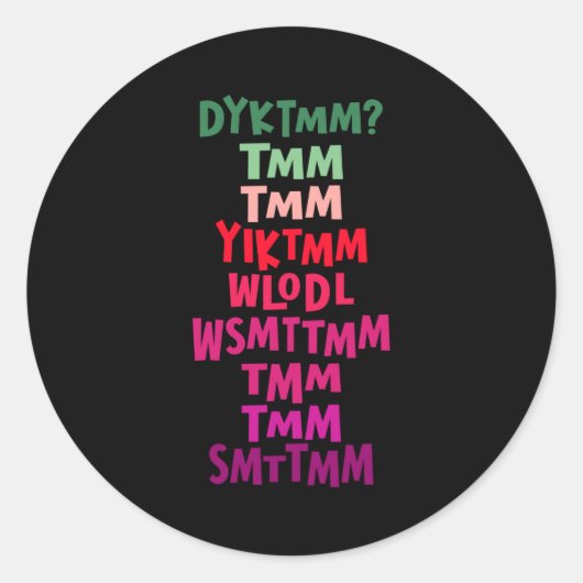 Do You Know The Muffin Man Dyktmm Nostalgia Funny Ronde Sticker (Voorkant)