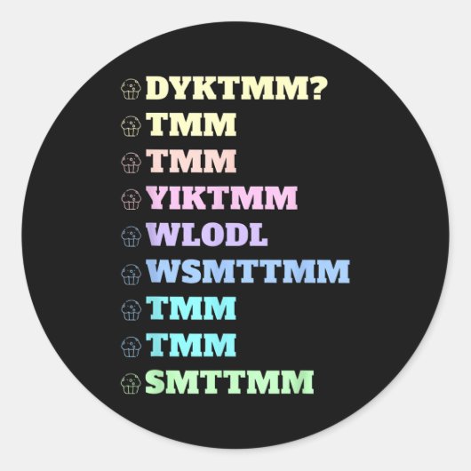 Do You Know The Muffin Man Dyktmm Nostalgia Funny  Ronde Sticker (Voorkant)