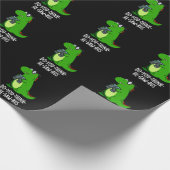 Do-you-think-he-saw-rus Dinosaur Pun Dark BG Cadeaupapier (Hoek)