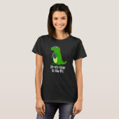 Do-you-think-he-saw-rus Dinosaur Pun Dark BG T-shirt (Voorkant volledig)