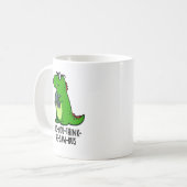 Do-you-think-he-zaag-rus Funny Dinosaur Pun Koffiemok (Voorkant links)