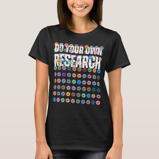 Do Your Own Research DYOR Checks NFT Crypto NFTs V T-shirt (Voorkant)