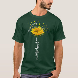 Doaf Awareness Sunflower Kies Gele Asl T-shirt