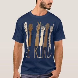 Doaf Be Kind Sign Language Hand Talking Teachers T-shirt