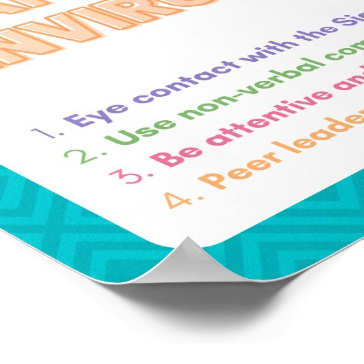 Doaf Friendly Environment - ASL Class Poster (Hoek)