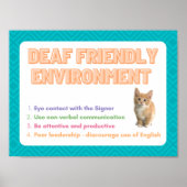 Doaf Friendly Environment - ASL Class Poster (Voorkant)