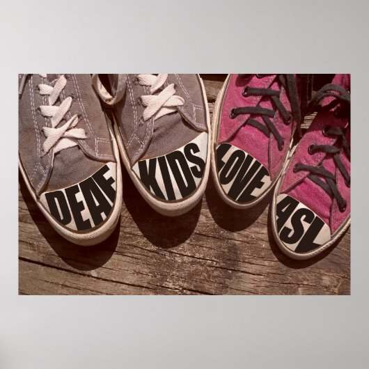 Doaf Kinder Love ASL 36 x 24 inch Poster (Voorkant)