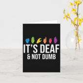 Doaf niet gedumb kaart (Gele Bloem)