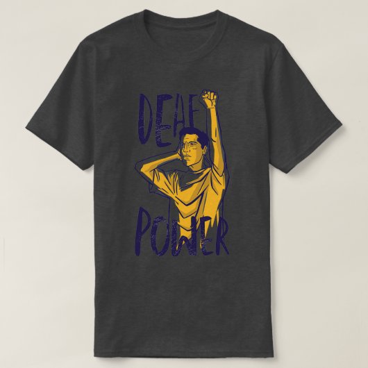 Doaf Power Deaf awareness-gehoorverlies gift T-shirt (Design voorkant)