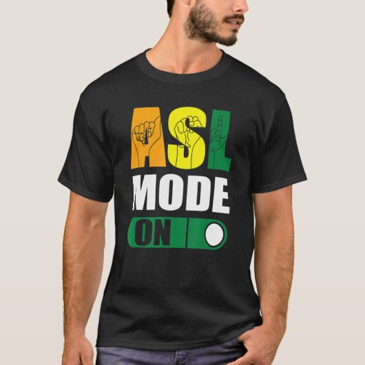 Doaf Pride ASL-modus op handmatige gebarentaal T-shirt (Voorkant)