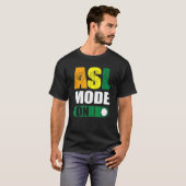 Doaf Pride ASL-modus op handmatige gebarentaal T-shirt (Voorkant volledig)