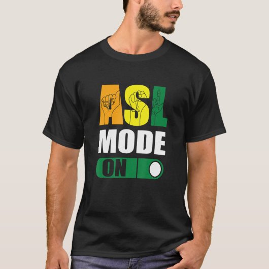 Doaf Pride ASL-modus op handmatige gebarentaal T-shirt (Voorkant)