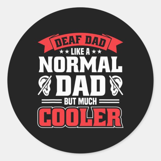 Doaf Pride Hearing Verlies Bewustheid Doaf Bewusth Ronde Sticker (Voorkant)