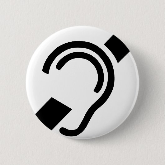 Doafsymbool Ronde Button 5,7 Cm (Voorkant)