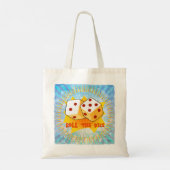 Dobbel de dobbelstenen tote bag (Achterkant)