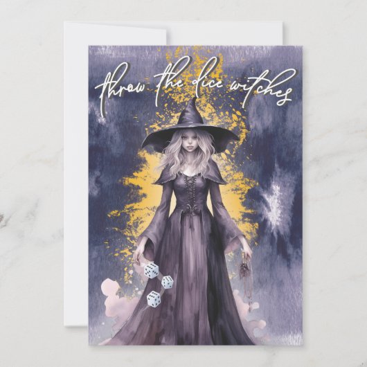 Dobbelheksen Oktober Halloween Bunco Kaart (Voorkant)