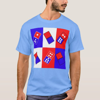 Dobbelspel vier spelers van spel vrienden t-shirt