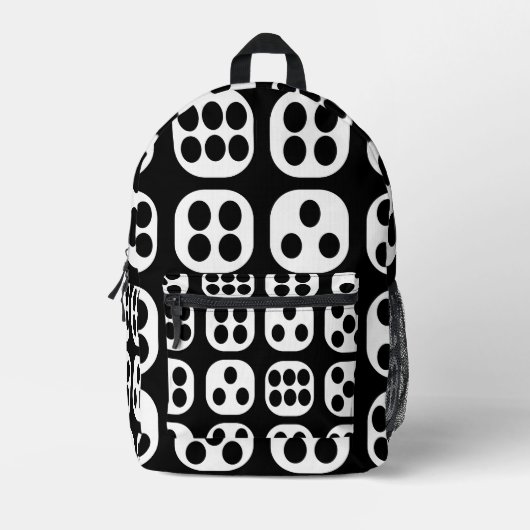 dobbelsteen bedrukte rugzak (Voorkant)