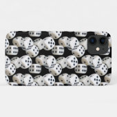 dobbelsteen op zwart Case-Mate iPhone case (Achterkant (horizontaal))