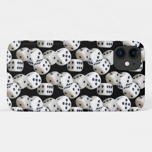 dobbelsteen op zwart Case-Mate iPhone case (Achterkant (horizontaal))