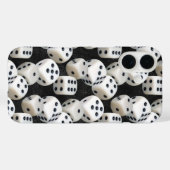 dobbelsteen op zwart leer Case-Mate iPhone case (Achterkant (horizontaal))