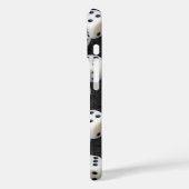 dobbelsteen op zwart leer Case-Mate iPhone case (Achterkant / Links)