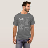 Dobbelsteen Rolspeler Draak Vader Stat Vaardighede T-shirt (Voorkant volledig)