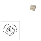 Dobbelsteen voor bordspel met aangepaste naam rubberstempel (Gestempeld)