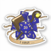 Dobbelsteenontwerp voor tovenaars sticker (Voorkant)