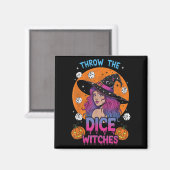 Dobbelstenen Heksen Bunco Feest Grappig Halloween Magneet (Voorkant / Achterkant)