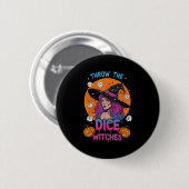 Dobbelstenen Heksen Bunco Feest Grappig Halloween Ronde Button 5,7 Cm (Voorkant /achterkant)