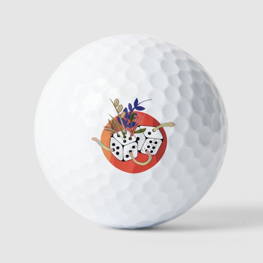 Dobbelstenen in Parallel Universum Golfballen (Voorkant)