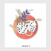Dobbelstenen in Parallel Universum Sticker (Vel)