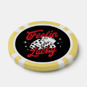 Dobbelstenen & Kaarten Retro Casino 'Feelin’ Lucky Poker Chips (Enkel)