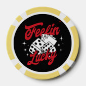 Dobbelstenen & Kaarten Retro Casino 'Feelin’ Lucky Poker Chips (Achterkant)