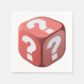 dobbelstenen met vraagtekens papieren servetten (Voorkant)