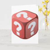 dobbelstenen met vraagtekens Wenskaarten Kaart (Gele Bloem)