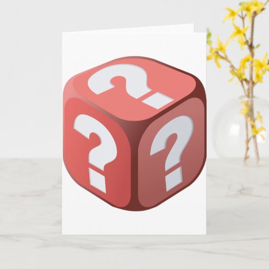 dobbelstenen met vraagtekens Wenskaarten Kaart (Gele Bloem)