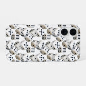 Dobbelstenen Op Zwart iPhone 16 Hoesje (Achterkant horizontaal)