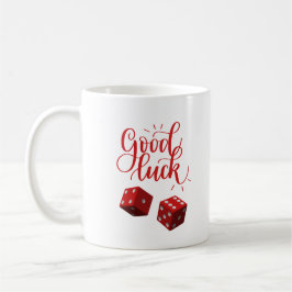 dobbelstenen voor geluksdag koffiemok