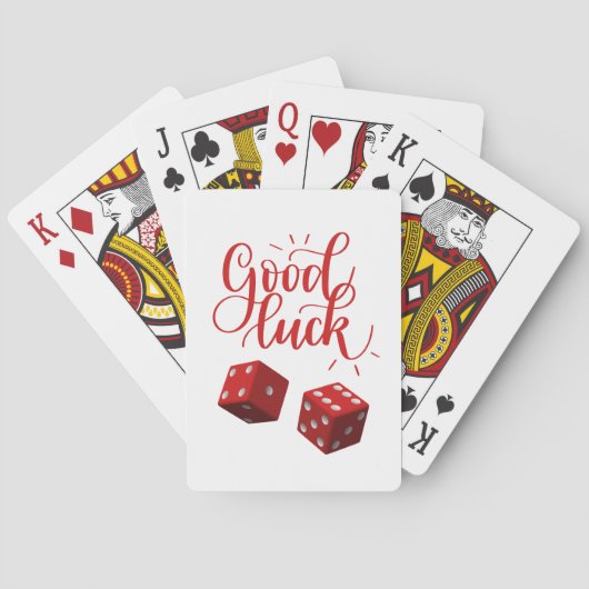 dobbelstenen voor geluksdag pokerkaarten (Achterkant)