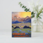 Dobbiaco Toblach Italy Vintage Travel Poster Briefkaart (Staand voorkant)
