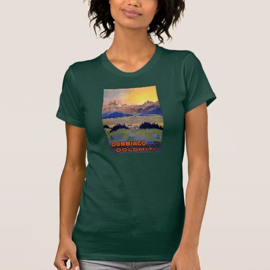 Dobbiaco Toblach Italy Vintage Travel Poster T-shirt (Voorkant)