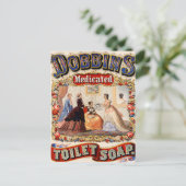 Dobbins' gemedicineerde toiletzeep briefkaart (Staand voorkant)