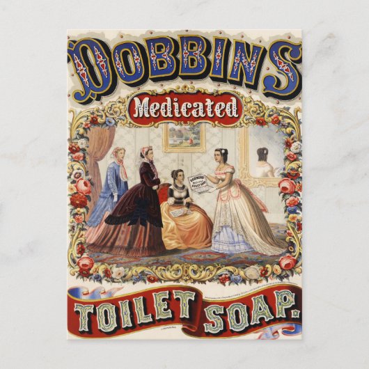 Dobbins' gemedicineerde toiletzeep briefkaart (Voorkant)