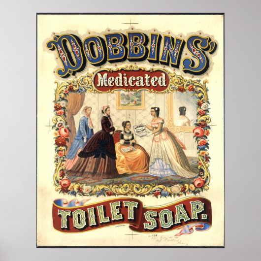 Dobbins' gemedicineerde toiletzeep poster (Voorkant)
