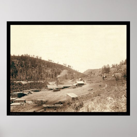 Dobbins Mills & Roke Stack Black Hills SD 1890 Poster (Voorkant)