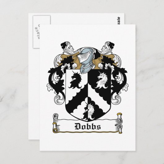 Dobbs Family Crest Briefkaart (Voorkant / Achterkant)
