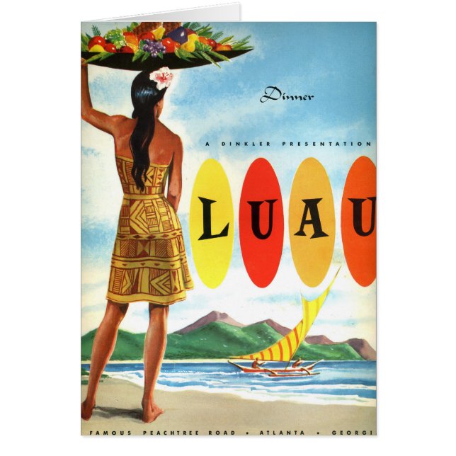 Dobbs House Luau Tiki lounge-kaart (Voorkant)