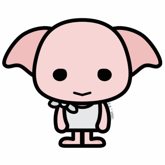 Dobby Cartoon Character Art Fotobeeldje Sleutelhanger (Voorkant)